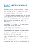 CPO TEST QUESTIONS AND CORRECT ANSWERS