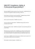 NHA PCT Compliance&comma; Safety&comma; & Professional Responsibility Exam Questions & Answers