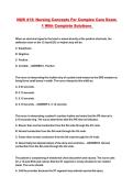 NUR 413&colon; Nursing Concepts For Complex Care Exam 1 With Complete Solutions 