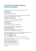 CPO PRACTICE QUESTIONS AND CORRECT ANSWERS
