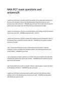 NHA PCT exam questions and answers