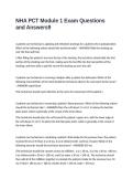 NHA PCT Module 1 Exam Questions and Answers
