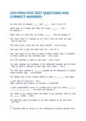 CPO PRACTICE TEST QUESTIONS AND CORRECT ANSWERS