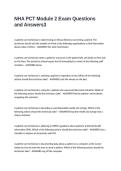 NHA PCT Module 2 Exam Questions and Answers