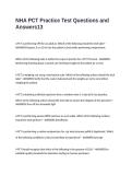 NHA PCT Practice Test Questions and Answers