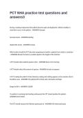 PCT NHA practice test questions and answers