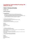Test Bank for Understanding Psychology 9th  Edition by Morris 