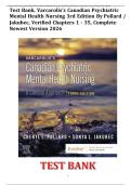 Pollard &sol; Jakubec&comma; Varcarolis's Canadian Psychiatric Mental Health Nursing 3rd Edition TEST BANK&comma; Verified Chapters 1 - 35&comma; Complete Newest Version