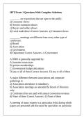 HFT Exam 1 Questions With Complete Solutions