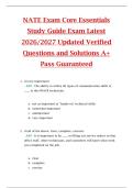 NATE Core Essentials Study Guide Exam 2026&sol;2027 &ndash; Updated Practice Questions and Solutions for HVAC Certification