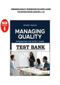 Test Bank for Managing Quality 7th Edition &lpar;PDF&rpar; &ndash; Foster