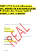NRNP 6675-15 Week 6 midterm exam  2023 Retake Exam Study Guide&colon; GRADED  A&plus;&period; Practice Questions and Verified  Answers&period; Latest 2026 Update 