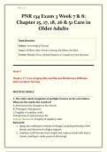 PNR 134 Exam 3 Week 7 & 8&colon; Chapter 15&comma; 17&comma; 18&comma; 26 & 51 Care in Older Adults