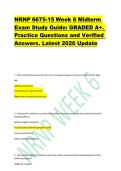 NRNP 6675-15 Week 6 Midterm  Exam Study Guide&colon; GRADED A&plus;&period;  Practice Questions and Verified  Answers&period; Latest 2026 Update 