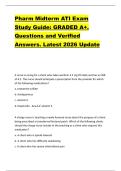 Pharm Midterm ATI Exam  Study Guide&colon; GRADED A&plus;&period;  Questions and Verified  Answers&period; Latest 2026 Update 