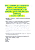 WGU C790 EXAM QUESTIONS WITH CORRECT SOLUTIONS&vert;&vert;100&percnt; GUARANTEED PASS&vert;&vert;ALREADY GRADED A&plus;&vert;&vert;UPDATED 2026&sol;2027 SYLLABUS&vert;&vert; <<RECENT VERSION>>