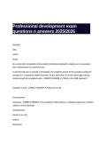Professional development exam questions n answers 2025&sol;2026