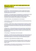 NFPA 1033 LATEST 2026 TEST PAPER QUESTIONS AND ANSWERS RATED