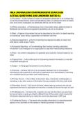 FBLA JOURNALISM COMPREHENSIVE EXAM 2026 ACTUAL QUESTIONS AND ANSWERS RATED