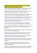 CERTIFIED FLOODPLAIN MANAGER 2026 TEST PAPER QUESTIONS AND ANSWERS RATED