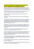 CERTIFIED FLOODPLAIN MANAGER FINAL EXAM 2026 ACTUAL QUESTIONS AND ANSWERS RATED
