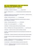 ASLP 3030 COMPREHENSIVE EXAM 2026 UPDATED QUESTIONS AND ANSWERS RATED