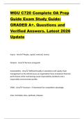 WGU C720 Complete OA Prep  Guide Exam Study Guide&colon;  GRADED A&plus;&period; Questions and  Verified Answers&period; Latest 2026  Update 