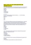 CMHT LATEST 202 TEST PAPER QUESTIONS AND ANSWERS RATED