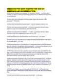 OREGON TATTOO MAIN EXAMINATION 2026 SET QUESTIONS AND ANSWERS RATED
