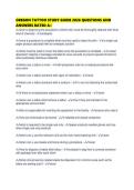 OREGON TATTOO STUDY GUIDE 2026 QUESTIONS AND ANSWERS RATED