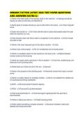 OREGON TATTOO LATEST 2026 TEST PAPER QUESTIONS AND ANSWERS RATED