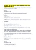 OREGON TATTOO LATEST 2026 EXAM QUESTIONS AND ANSWERS RATED