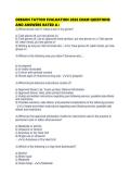 OREGON TATTOO EVALUATION 2026 EXAM QUESTIONS AND ANSWERS RATED