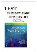 Test Bank for Primary Care Psychiatry&comma; 2nd Edition by McCarron & Xiong &lpar;2026&sol;2027 Update&rpar; &vert; Complete Exam Resource