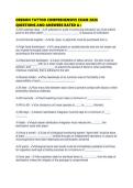 OREGON TATTOO COMPREHENSIVE EXAM 2026 QUESTIONS AND ANSWERS RATED