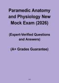 Paramedic Anatomy and Physiology&colon; New Mock Exam 2026 &vert; EMT & Paramedic Study Notes PDF