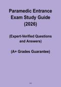 Paramedic Entrance Exam Study Guide 2026 &vert; EMT & Paramedic Prep Notes PDF