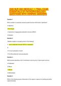 2026 NUR 2063 MODULE 11 FINAL EXAM  ESSENTIALS OF PATHOPHYSIOLOGY  QUESTIONS WITH VERIFIED ANSWERS 