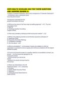 COPE HEALTH SCHOLARS 2026 TEST PAPER QUESTIONS AND ANSWERS GRADED