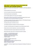 COPE HEALTH SCHOLARS EVALUATION EXAM 2026 QUESTIONS AND ANSWERS GRADED