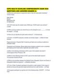 COPE HEALTH SCHOLARS COMPREHENSIVE EXAM 2026 QUESTIONS AND ANSWERS GRADED