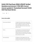 NASM CES Final Exam &lpar;2026&rpar; UPDATE Verified Questions And Answers &vert; With 100&percnt; Correct Answers graded A&plus; Guaranteed Success&excl;&excl;  NASM CES Final Exam Review