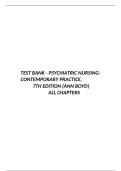 Test Bank for Psychiatric Nursing&colon; Contemporary Practice&comma; 7th Edition by Ann Boyd &lpar;2026&sol;2027 Update&rpar; &vert; Complete All Chapters