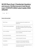NR 293 Pharm Exam 1 Chamberlain Questions and Answers &lpar;Verified Answers&rpar; Most Recent exam COMPLETE &lpar;2026&rpar; &lpar;Latest Update 2026&rpar; UPDATE&excl;&excl;