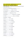 DATA CRUNCHERS COMPREHENSIVE EXAM 2026 QUESTIONS AND ANSWERS GRADED 