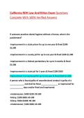 California RDH Law And Ethics Exam Questions Complete With 100&percnt; Verified Answers &vert; Verified Exam Questions
