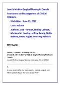 Medical-Surgical Nursing Study Guide & Practice MCQ Test Bank &lpar;Lewis Canada 5th Ed&period;&rpar;