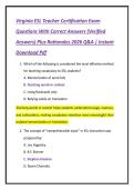 Virginia ESL Teacher Certification Exam  Questions With Correct Answers &lpar;Verified  Answers&rpar; Plus Rationales 2026 Q&A &vert; Instant  Download Pdf