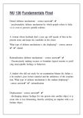 NU 136 Fundamentals Final Exam with correct detailed answers