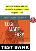 Test bank for ECGs Made Easy  7th Edition by Barbara J Aehlert  Chapters 1 - 10 complete